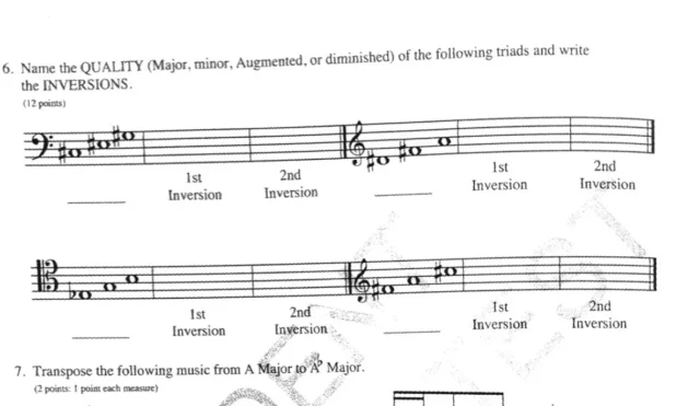 cm music theory practice test level 10 triads and inversions question